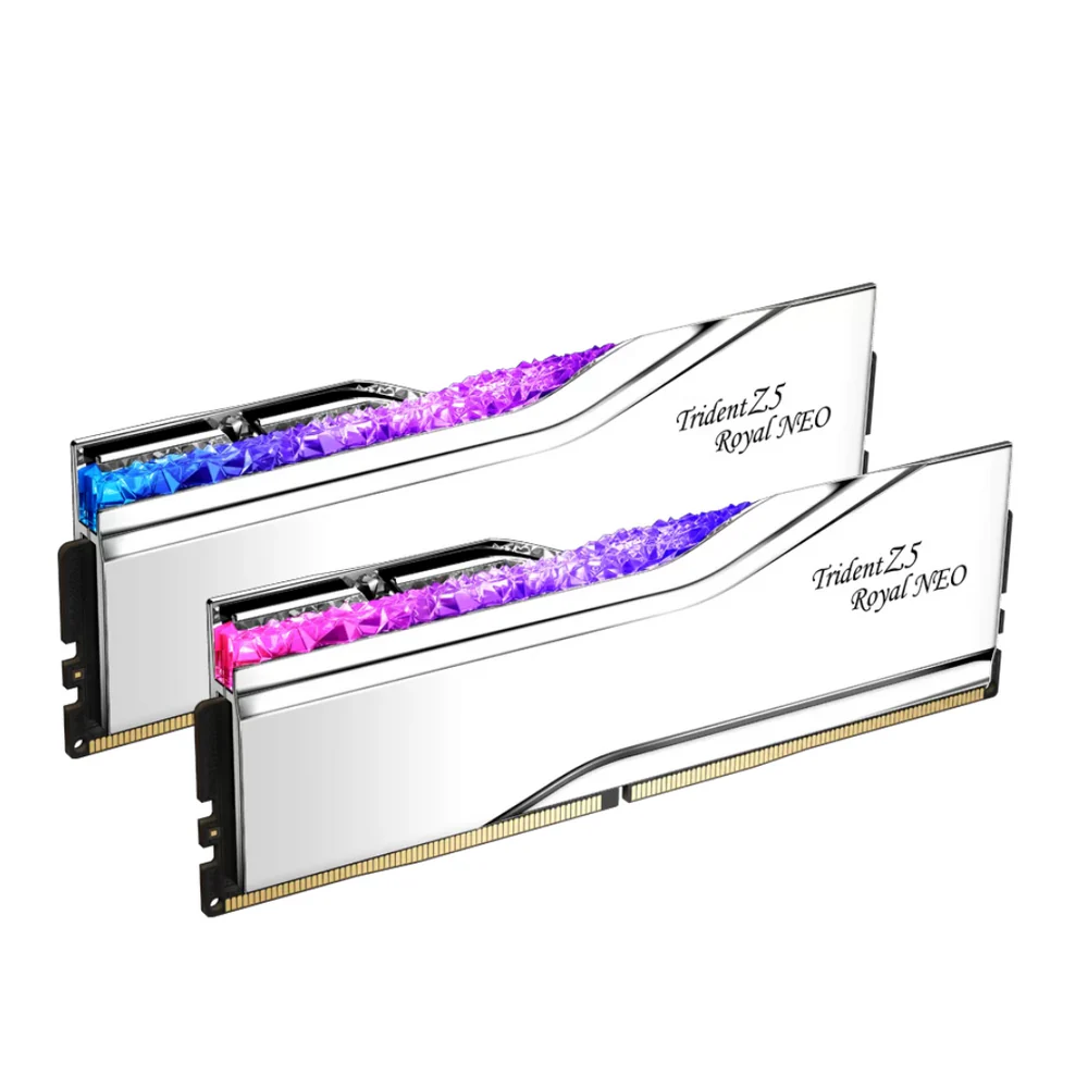 RAM G.Skill Trident Z5 Royal Neo 32GB (2×16) DDR5‑6000 CL28 – Silver RGB (F5‑6000J2836G16GX2‑TR5NS)